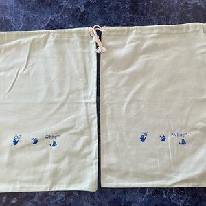Off-White Dust Bags Green 11.5” x 15.5” LOT OF TWO